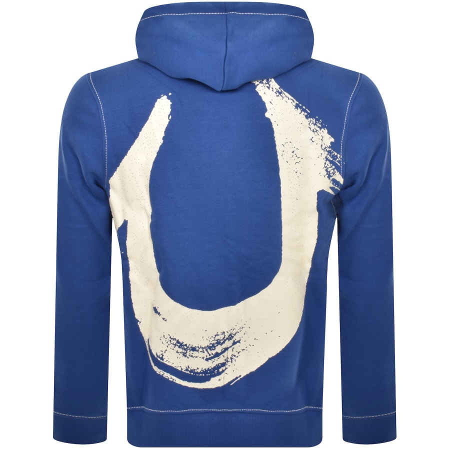 True Religion Men s Painted Horseshoe Zip Hoodie Blue Hoodies